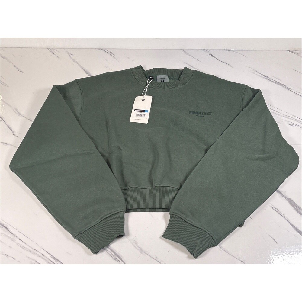 Women’s Best Power Cropped Sweatshirt Green Size Small
